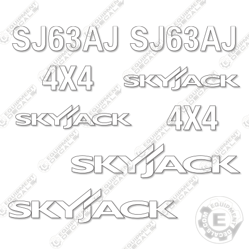 Fits SkyJack SJ63AJ Decal Kit Boom Lift (White Cut ONLY)