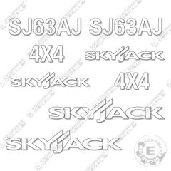 Fits SkyJack SJ63AJ Decal Kit Boom Lift (White Cut ONLY)