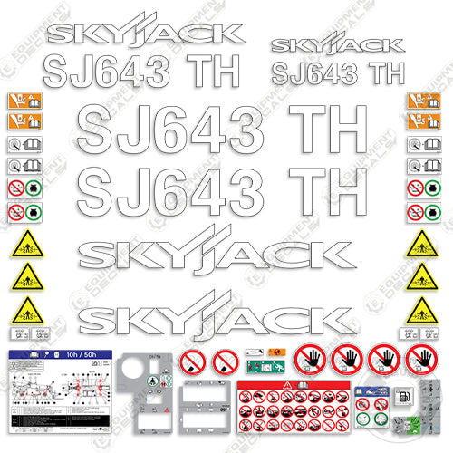 Fits SkyJack SJ643TH Decal Kit Telehandler (FULL KIT) – Equipment Decals