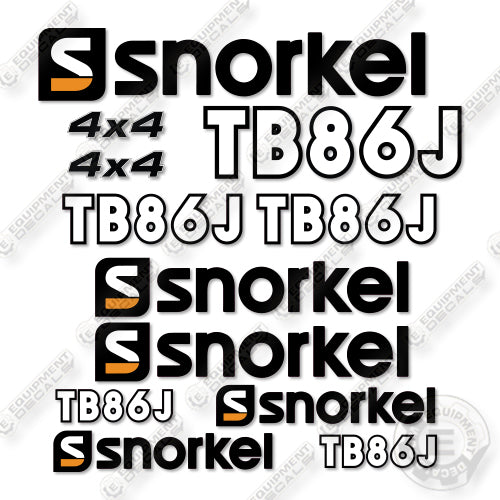 Snorkelift TB86J Decal Kit Boom Lift - Aftermarket Kit