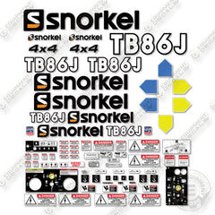 Snorkel TB86J Full Decal Kit Boom Lift - Aftermarket Kit