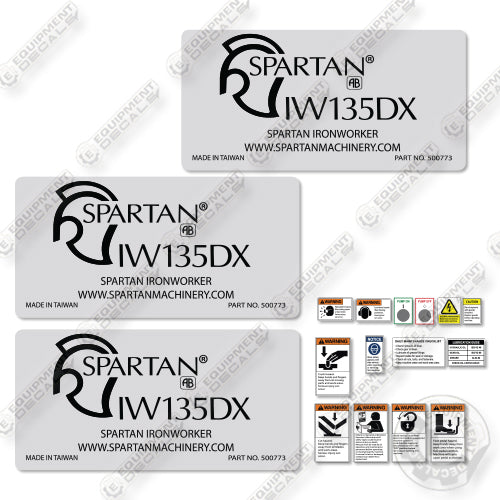 Spartan IW135DX Decal Kit Ironworker - Aftermarket Kit