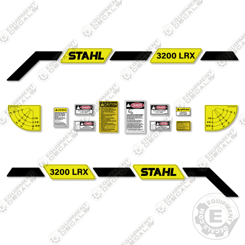 Fits Stahl 3200LRX Decal Kit Crane Truck