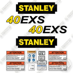 Fits Stanley 40EXS Decal Kit Hydraulic Hammer
