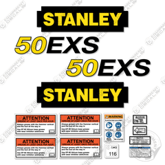 Fits Stanley 50EXS Decal Kit Hydraulic Hammer