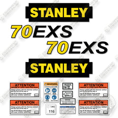 Fits Stanley 70EXS Decal Kit Hydraulic Hammer