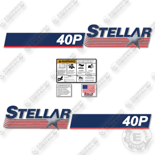 Stellar 40P Decal Kit Air Compressor - Aftermarket Kit