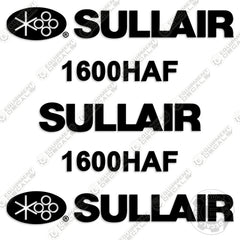 Sullair 1600HAF Decal Kit Air Compressor