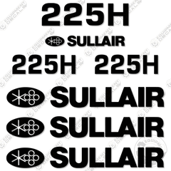 Fits Sullair 225H Decal Kit Air Compressor
