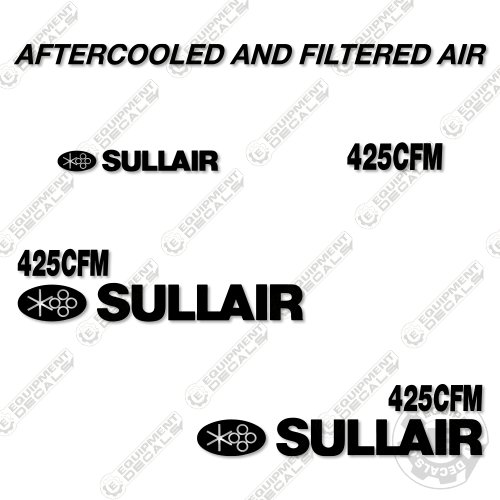 Fits Sullair 425CFM Compressor Decal Kit – Equipment Decals