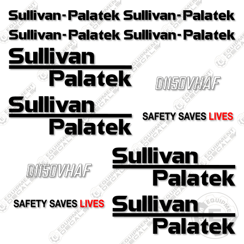 Fits Sullivan Palatek D1150VHAF Decal Kit Compressor