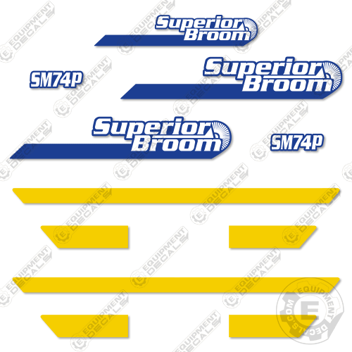 Sweeper Sticker Fits Superior Broom SM74P Decal Kit Street Sweeper – Equipment Decals