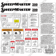 Fits Sweepmaster 300 Decal Kit Road Sweeper Truck (FULL KIT)