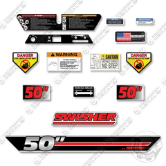 Fits Swisher Zero Turn Decal kit - 50"