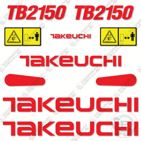 Fits Takeuchi TB2150 Mini Excavator Decal Kit