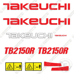 Fits Takeuchi TB2150R Mini Excavator Decal Kit