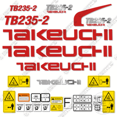 Fits Takeuchi TB235-2 Decal Kit Mini Excavator