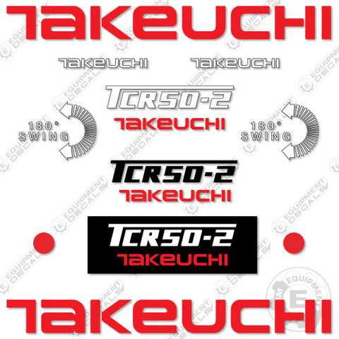 Fits Takeuchi TCR50-2 Decal Kit Crawler Dumper