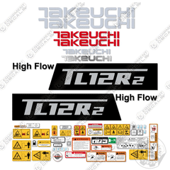 Fits Takeuchi TL12R2 Decal Kit Skid Steer Loader