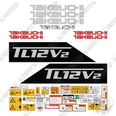 Fits Takeuchi TL12V2 Decal Kit Skid Steer Loader