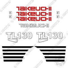 Fits Takeuchi TL130 Decal Kit Skid Steer