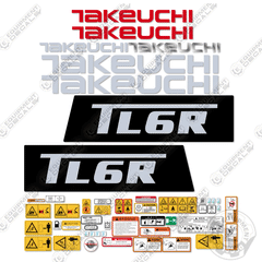 Fits Takeuchi TL6R Decal Kit Skid Steer Loader