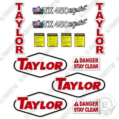 Fits Taylor TX450 Decal Kit Forklift