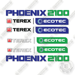 Terex 2100 Decal Kit Trommel Screen -Aftermarket Kit