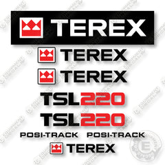 Terex TSL220 Decal Kit Skid Steer Loader - Aftermarket Kit