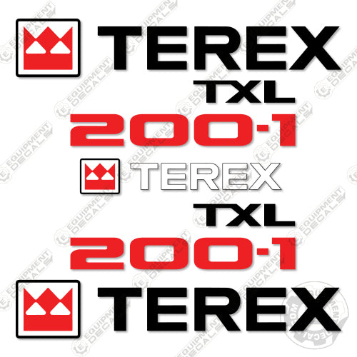 Terex TXL200-1 Decal Kit Wheel Loader - Aftermarket Kit – Equipment Decals
