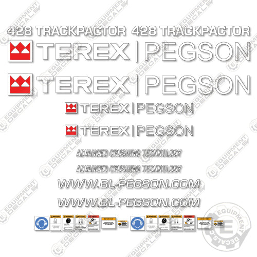 Fits Terex Pegson 428 Trackpacctor Decal Kit - Crusher