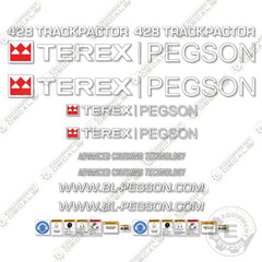 Fits Terex Pegson 428 Trackpacctor Decal Kit - Crusher