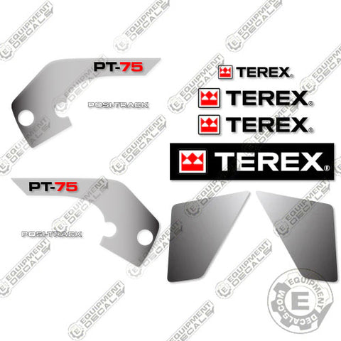 Fits Terex PT-75 Decal Kit Skid Steer Loader