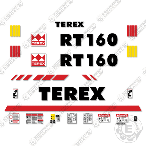 Fits Terex RT160 Decal Kit Crane