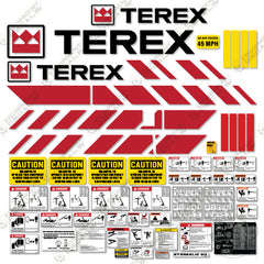 Fits Terex T340 Decal Kit Crane
