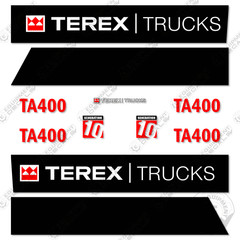 Fits Terex TA400 Decal Kit Articulated Dump Truck - Gen. 10