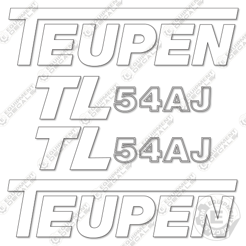 Fits Teupen TL54AJ Decal Kit Man Lift