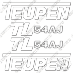 Fits Teupen TL54AJ Decal Kit Man Lift