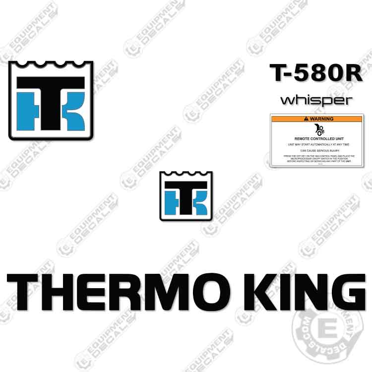 Fits ThermoKing Whisper T580R Decal Kit Trailer Refrigeration Unit