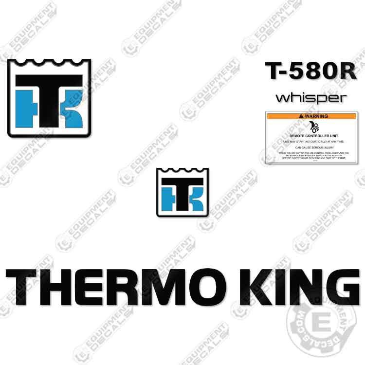 Fits ThermoKing T-580R Decal Kit Trailer Refrigeration Unit