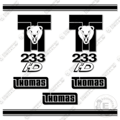 Fits Thomas T-233HD Decal Kit Skid Steer