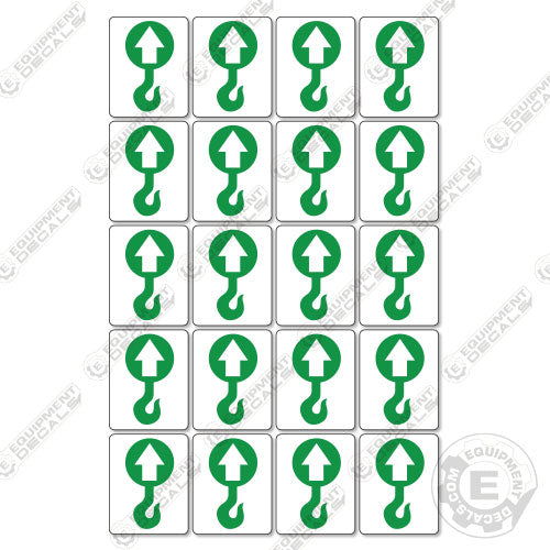 Tie Down Hook Point Decals (Set of 20) – Equipment Decals