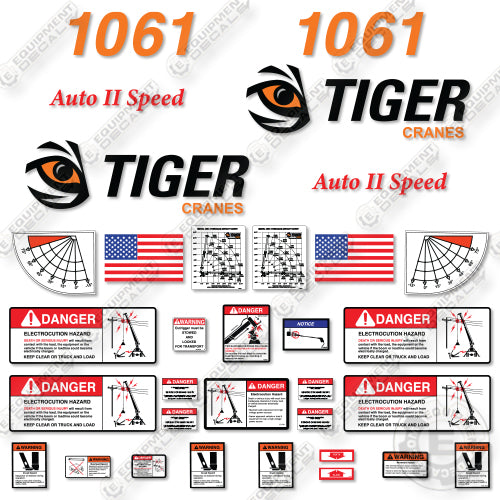 Fits Tiger 1061 Decal Kit Crane