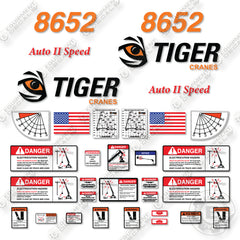 Fits Tiger 8652 Decal Kit Crane