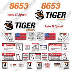 Fits Tiger 8653 Decal Kit Crane