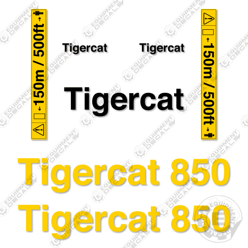 Fits TigerCat 850 Decal Kit Logging Processor – Equipment Decals