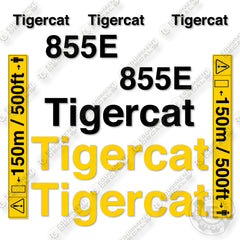 Fits Tigercat 855E Decal Kit Feller Buncher