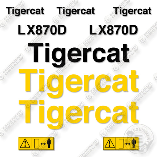 Fits Tigercat LX870D Decal Kit Feller Buncher