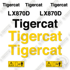 Fits Tigercat LX870D Decal Kit Feller Buncher