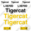 Image of Fits Tigercat LX870D Decal Kit Feller Buncher